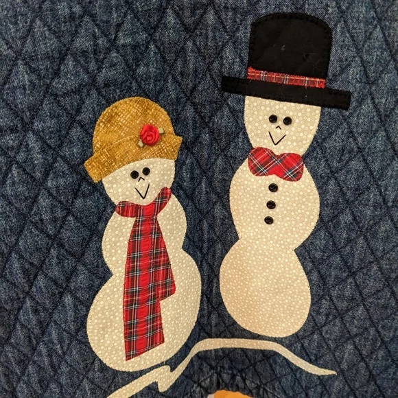 Women's Blue Denim Snowman Jacket - Picture 6 of 10